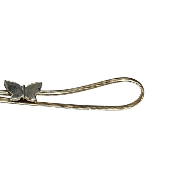 Vintage Cassini Gold-Tone Butterfly Elastic Necklace For Women Fairycore Cottage - Picture 4 of 5